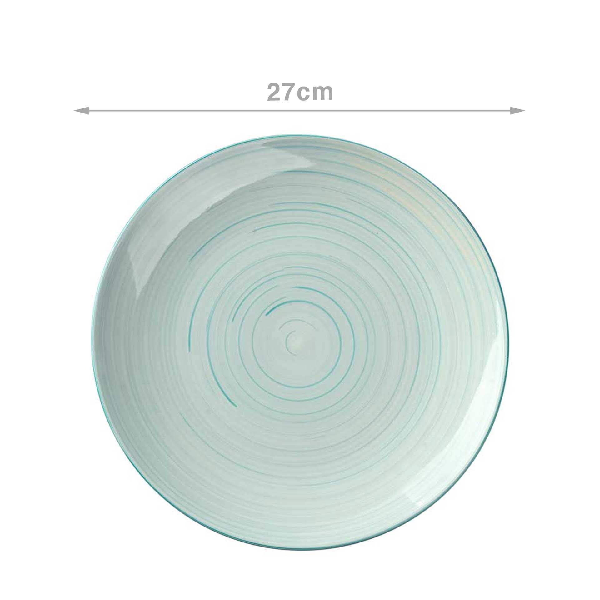 Prato Espiral Raso Redondo 27X3cm Pack 6