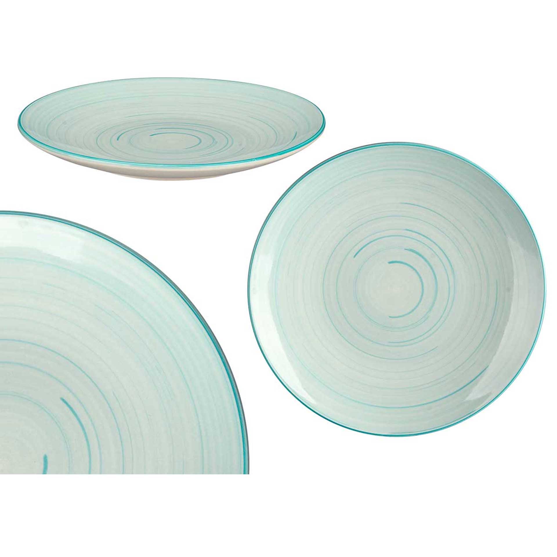 Prato Espiral Sobremesa Redondo 19X2cm Pack 6