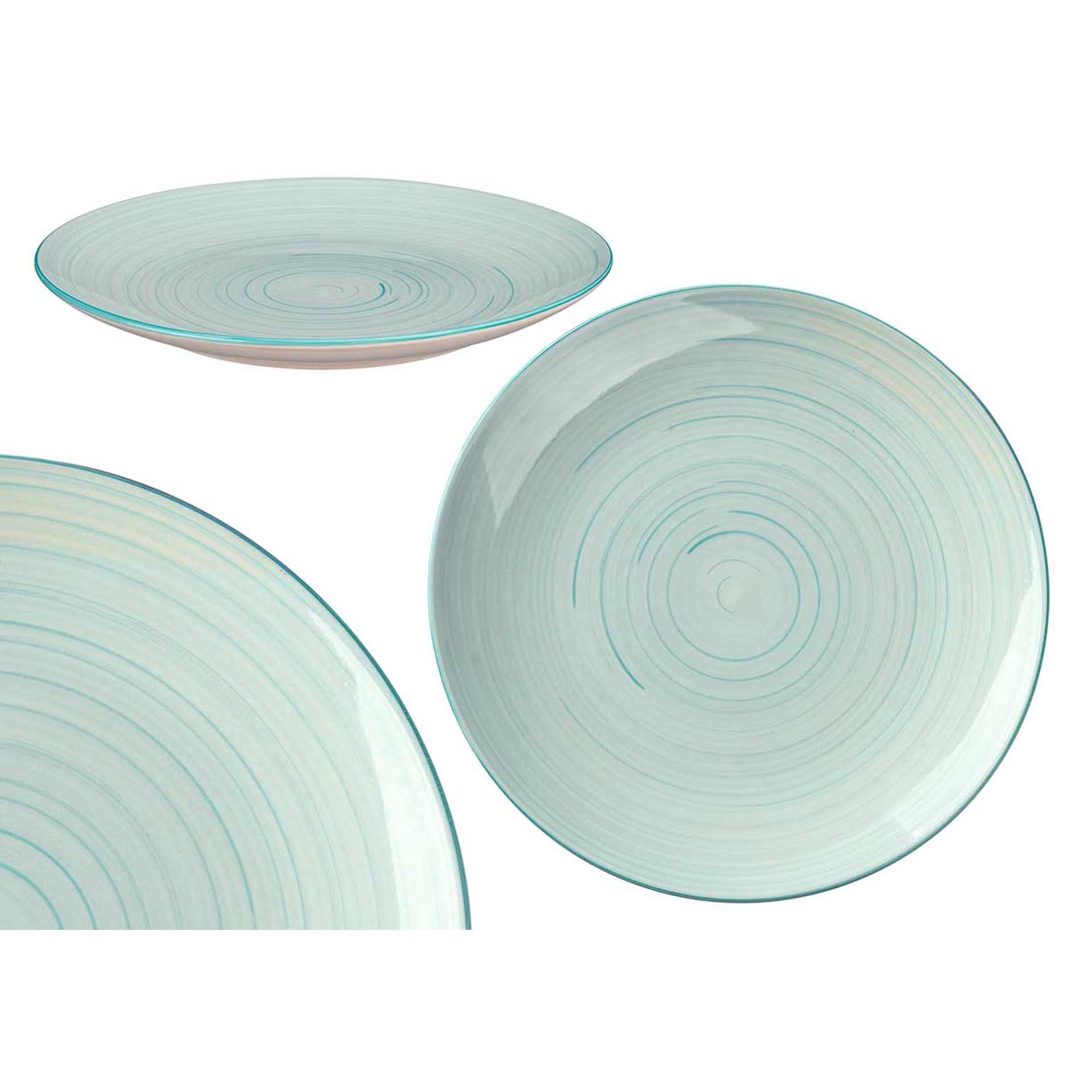 Prato Espiral Raso Redondo 27X3cm Pack 6