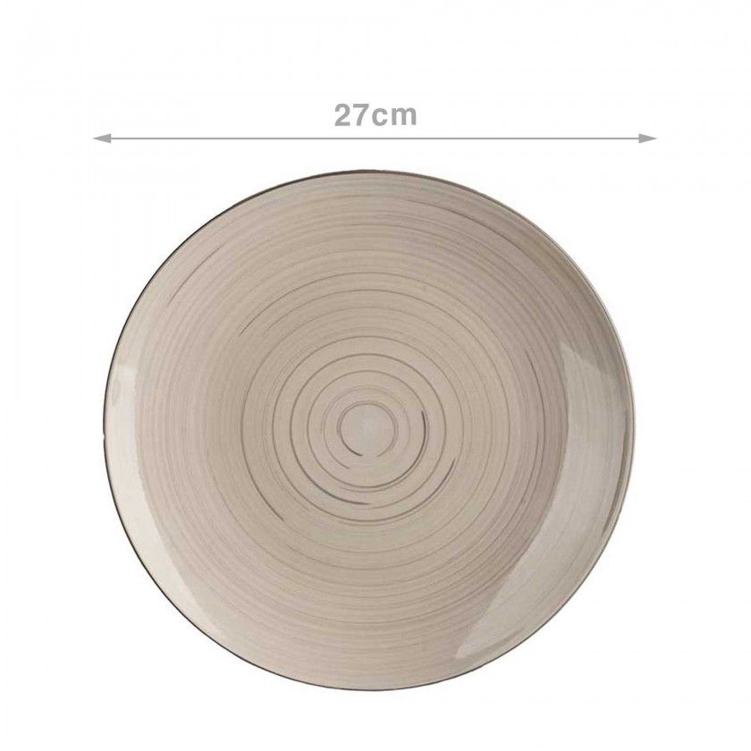 Prato Espiral Raso Redondo 27X3cm Pack 6