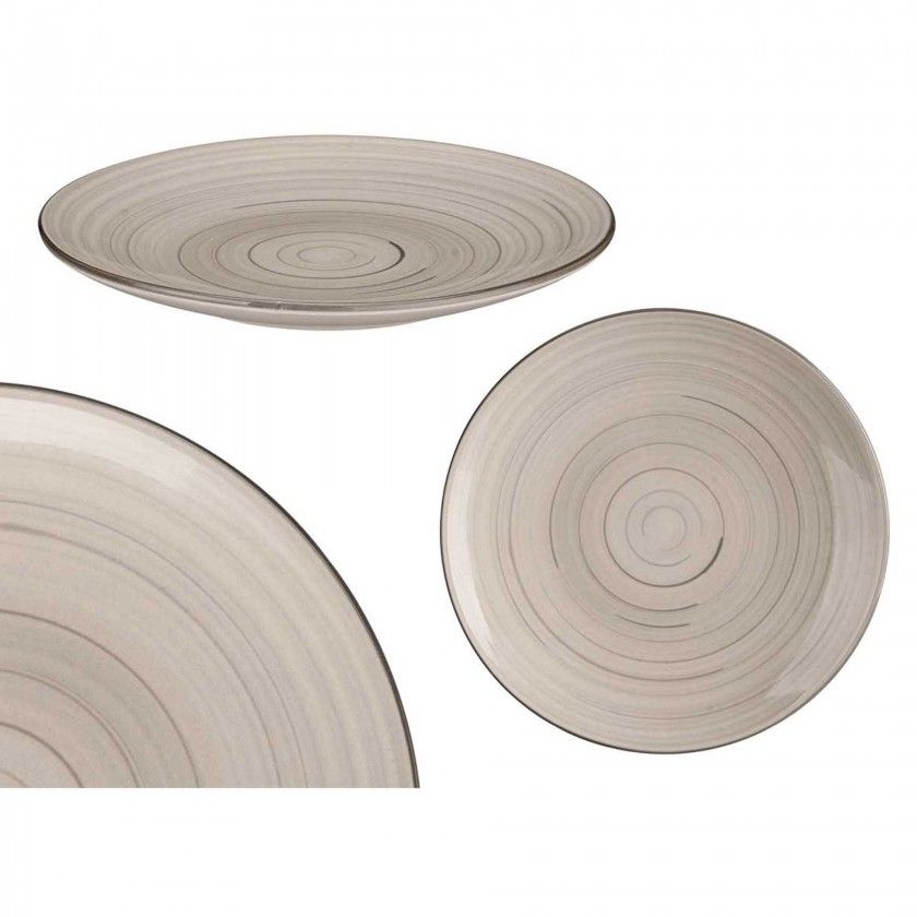 Prato Espiral Sobremesa Redondo 19X2cm Pack 6