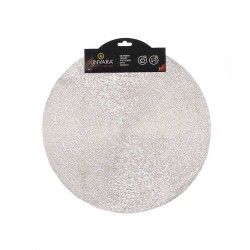 Individual Redondo Riscas Prateado 38cm