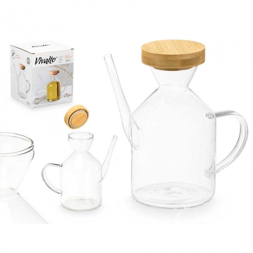 Galheteiro Rolha Bambu 600ml 16.5cm