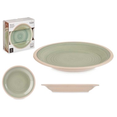 Prato Gr�s Sobremesa Verde 19cm Pack 6