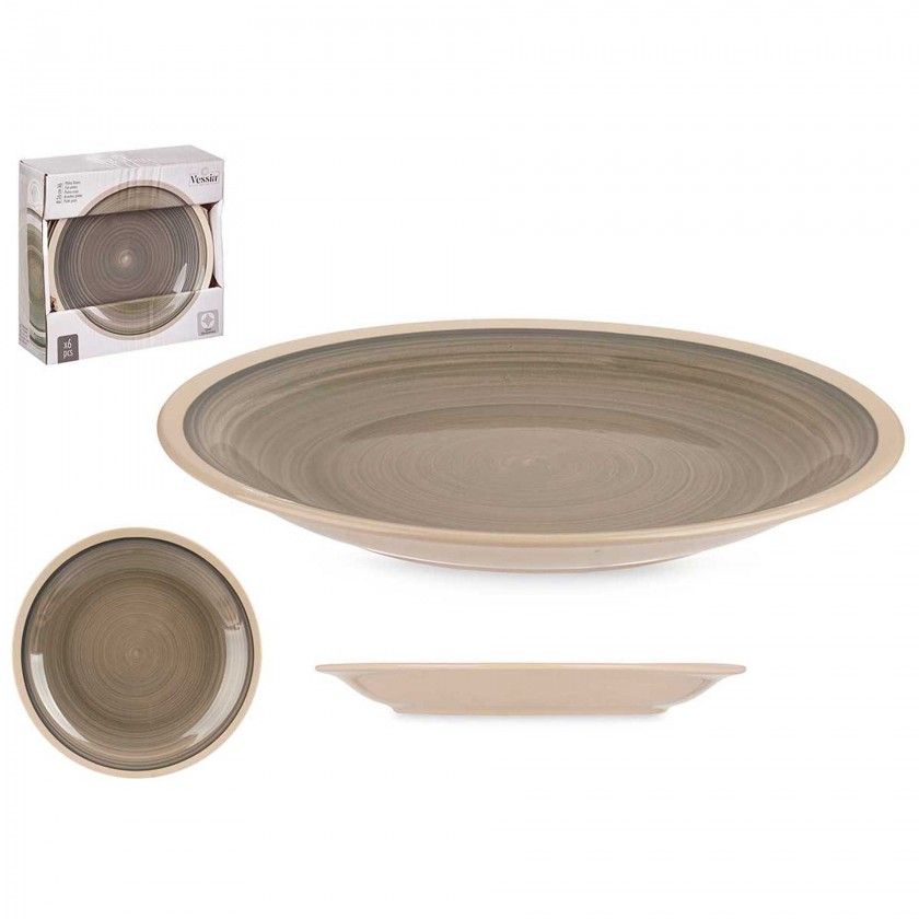 Prato Gr�s Raso Cinzento 26.5cm Pack 6