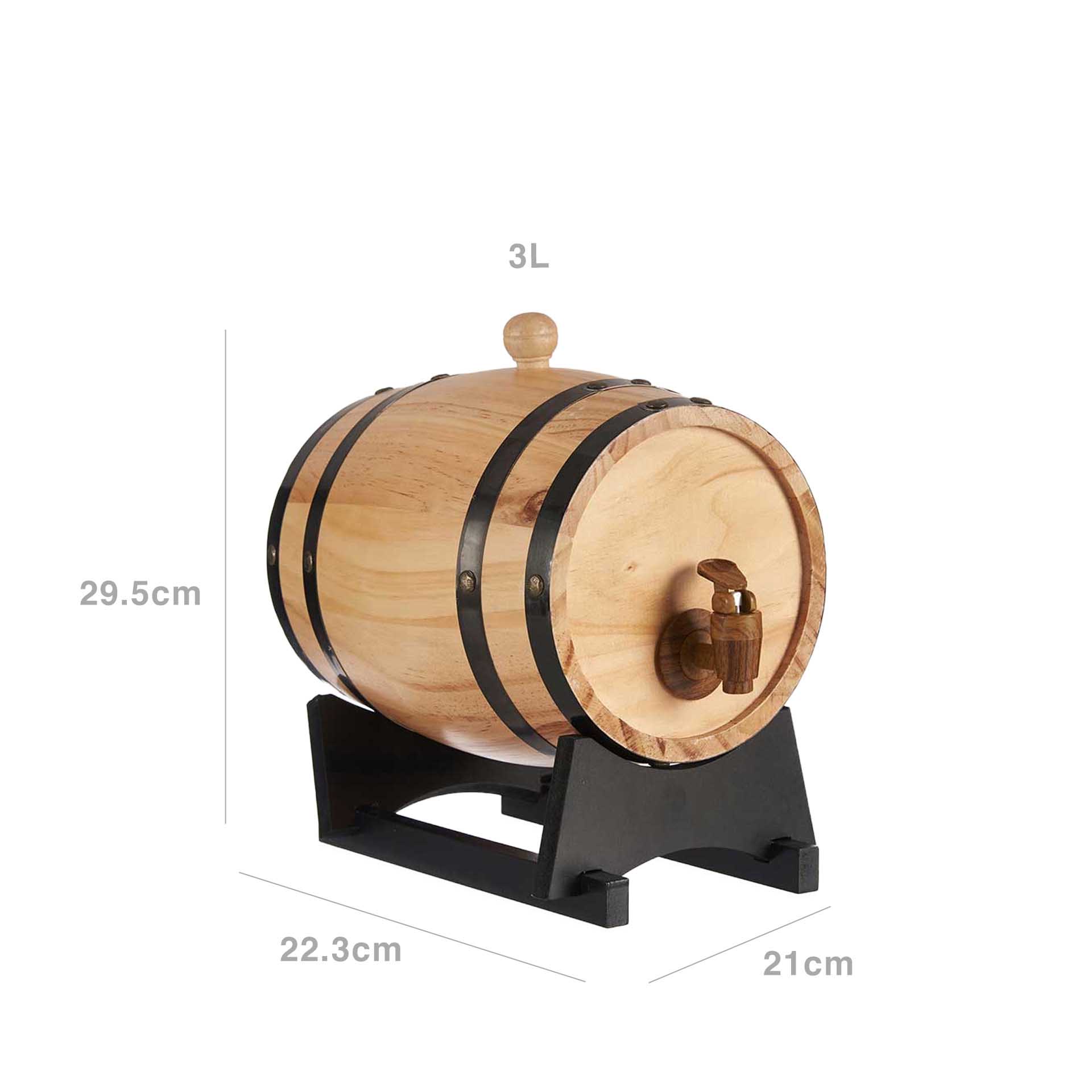 Barril Vinho 3000ml 29.5X21X22.3cm