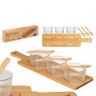 Bandeja Bambu com 3 Taas + Colher 46X13X6.5cm