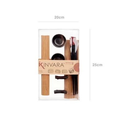 Conjunto Sushi Cer�mica / Bambu 8 Pe�as