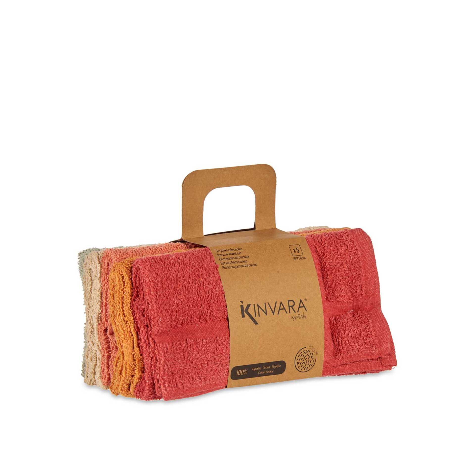 Pano Cozinha Algodão 400gr Pack 5