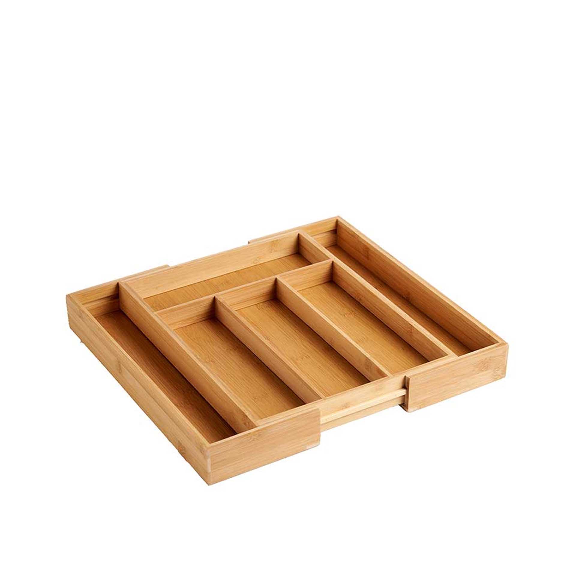 Porta Talheres Bambu 6 Divisões 38X29X5cm