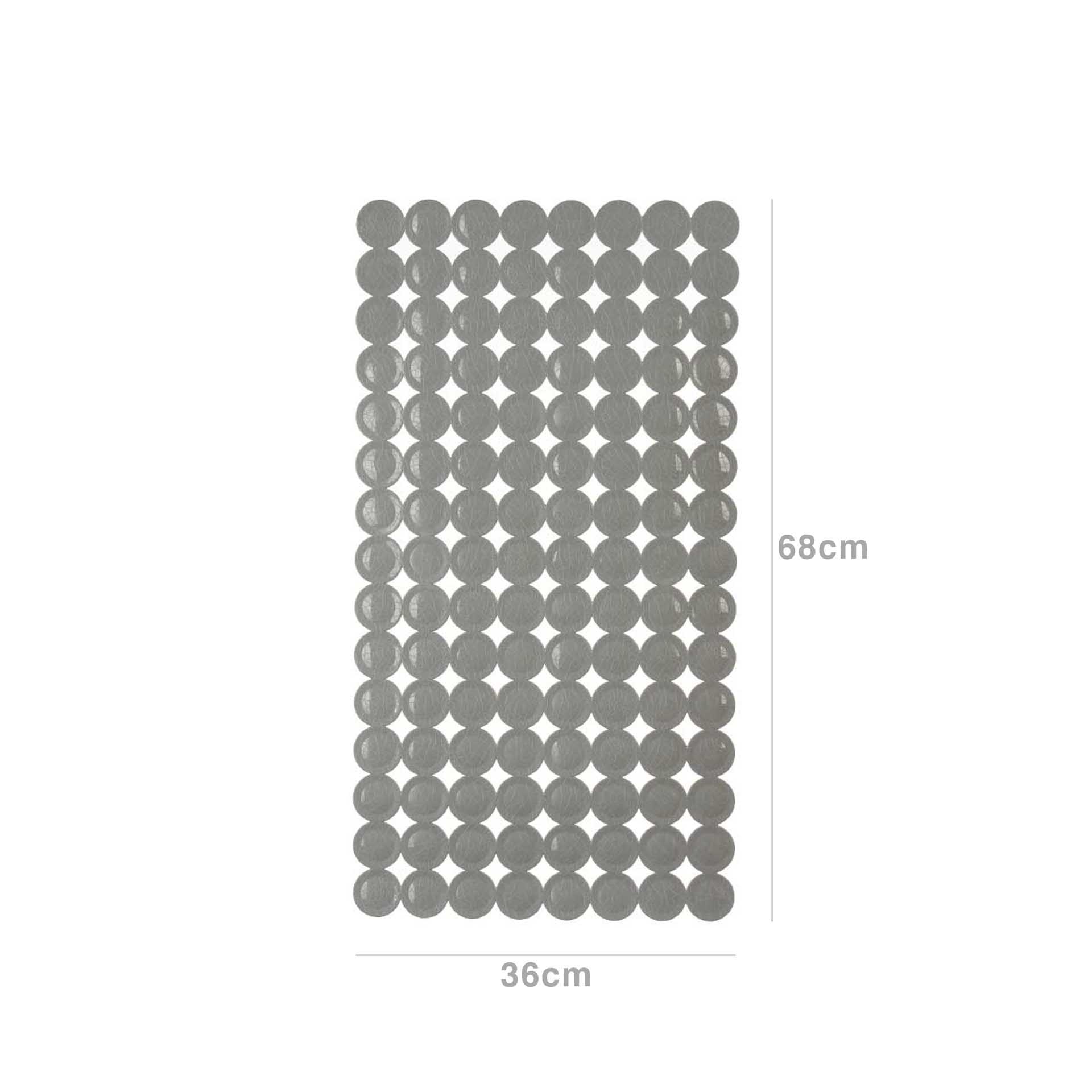 Tapete Banheira Cinza 68X36X1cm