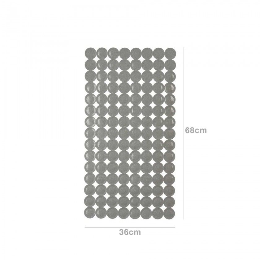 Tapete Banheira Cinza 68X36X1cm Tapete Banheira Cinza 68X36X1cm