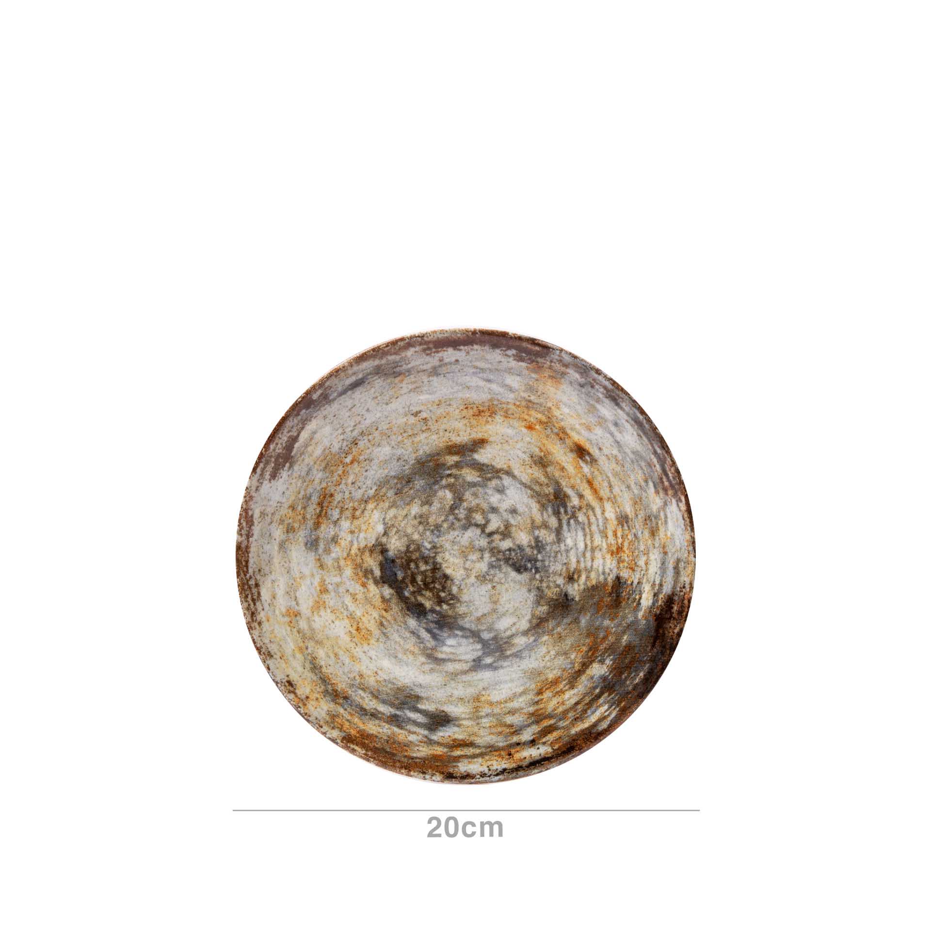 Prato Sobremesa Vessia Castanho 20.3X2.5cm