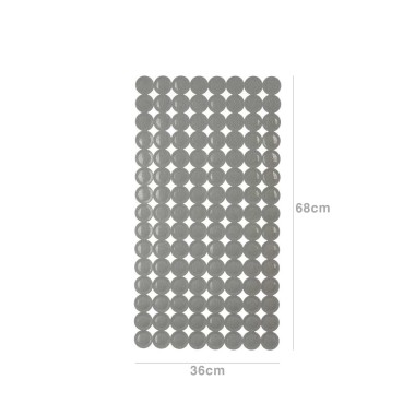 Tapete Banheira Cinza 68X36X1cm