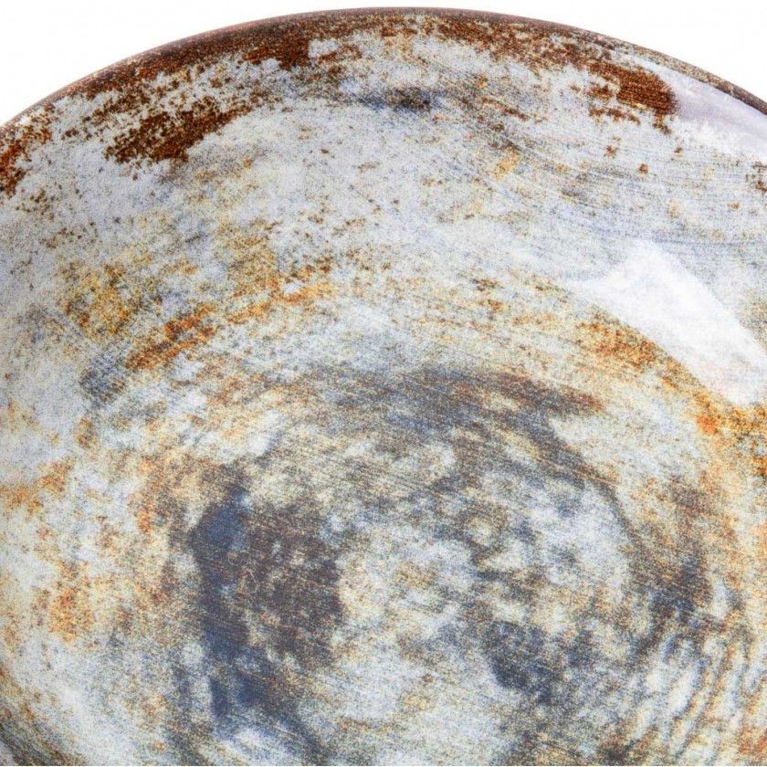 Prato Fundo Vessia Castanho 21.5X5cm Prato Fundo Vessia Castanho 21.5X5cm