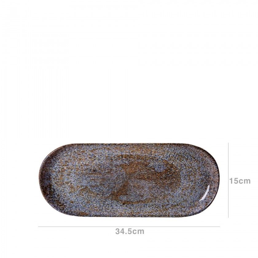 Travessa Porcelana Vessia Oval 34.5X15X2.5cm