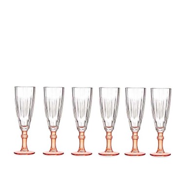 Copo Flute Picotado Exotic com Pé 17cl Pack 6