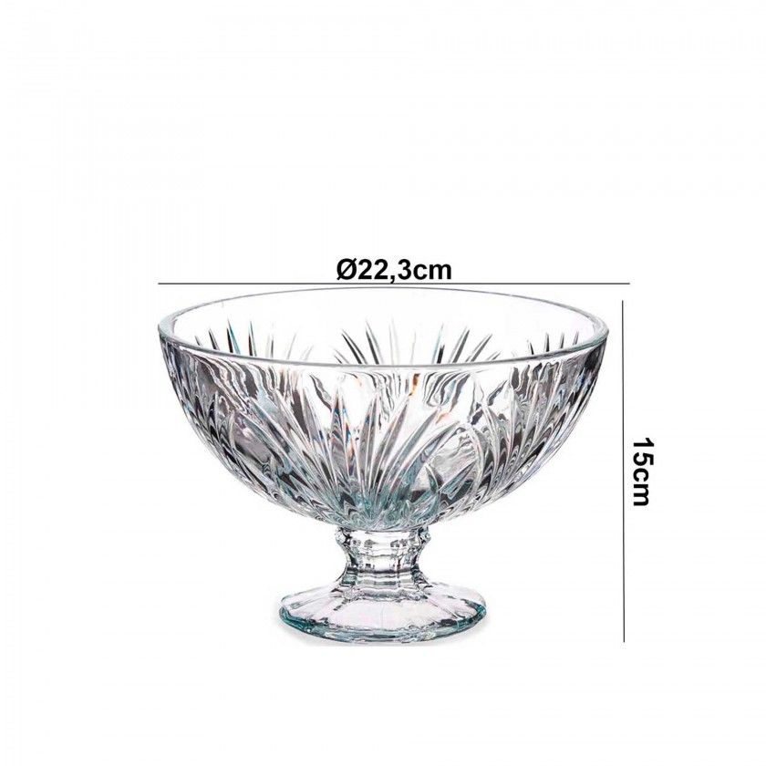 Centro Mesa com Pé Folhas 22.3X15cm Centro Mesa com Pé Folhas 22.3X15cm