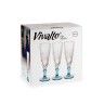 Copo Flute Picotado Exotic com Pé Azul 17cl Pack 6 Copo Flute Picotado Exotic com Pé Azul 17cl Pack 6
