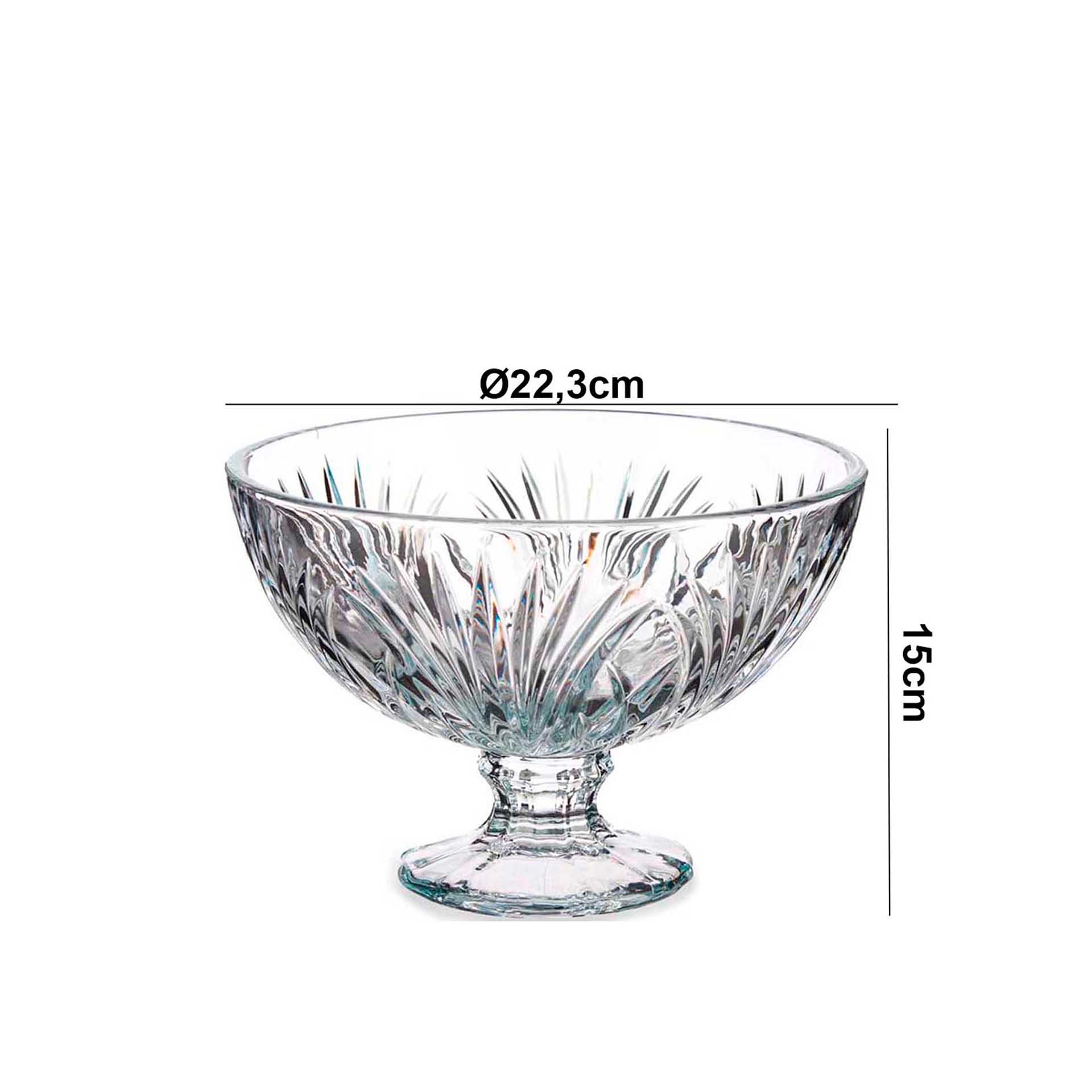 Centro Mesa com Pé Folhas 22.3X15cm