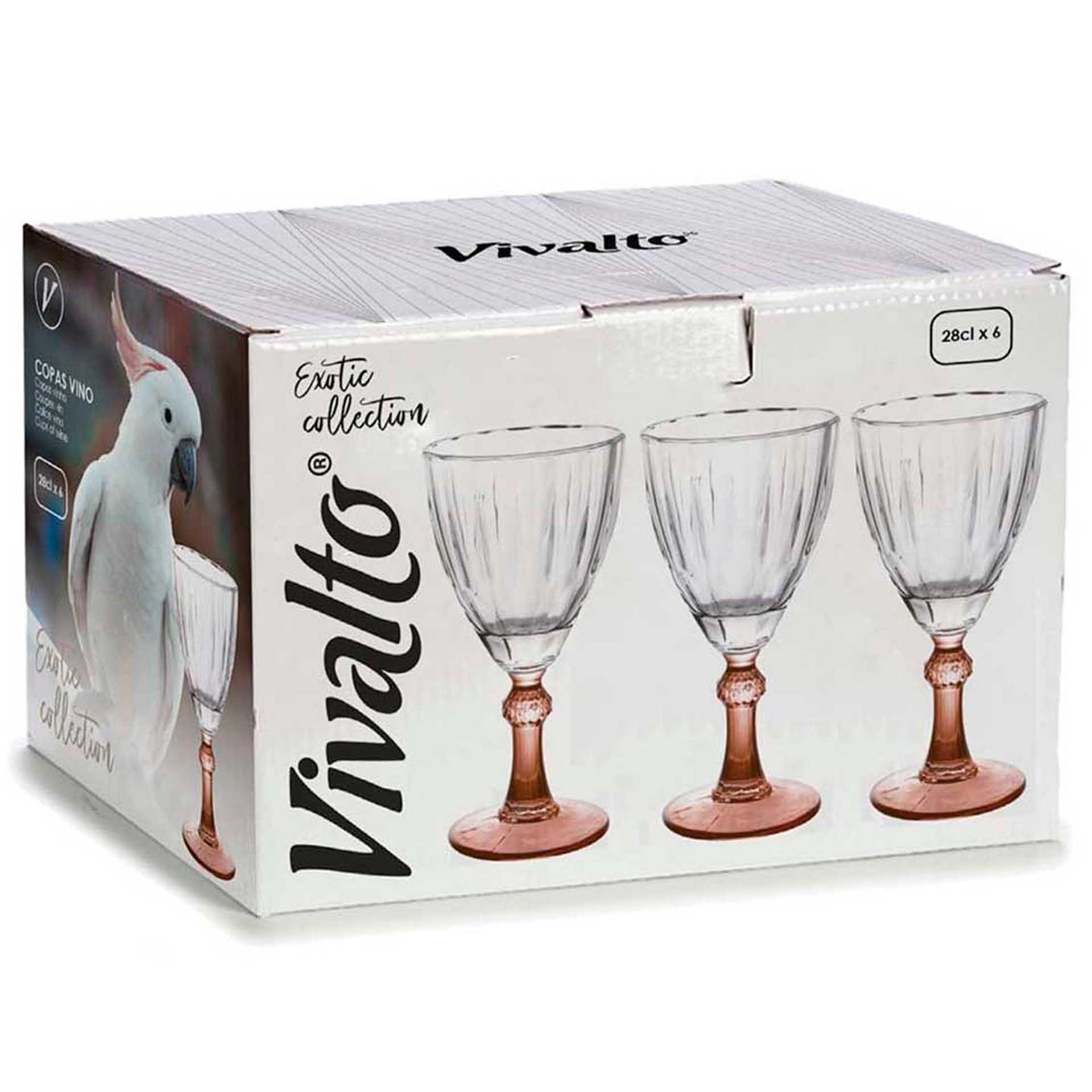Copo Picotado Exotic com Pé 28cl Pack 6