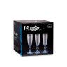 Copo Flute Picotado Special com P Azul 18cl 6X20cm Pack 6