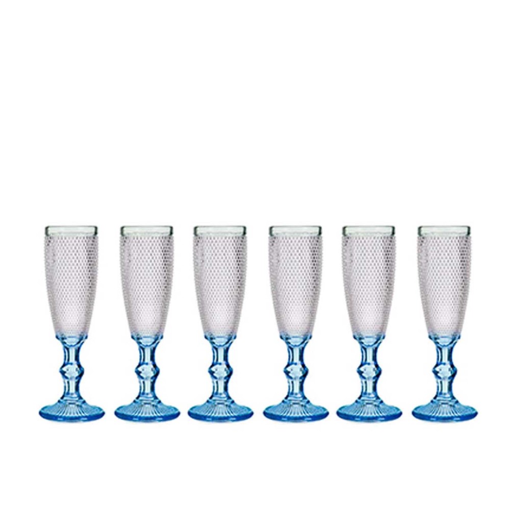 Copo Flute Picotado Special com Pé 18cl 6X20cm Pack 6