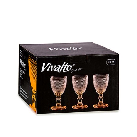 Copo Picotado Special com Pé Ambar 33cl 9X16.5cm Pack 6 - Image product