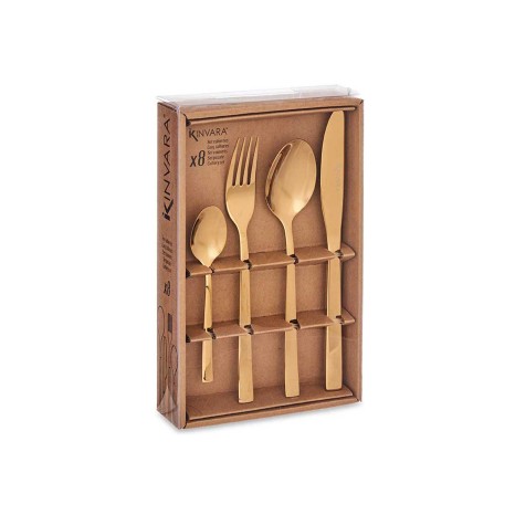 Faqueiro Aço Dourado 8 Peças - Image product