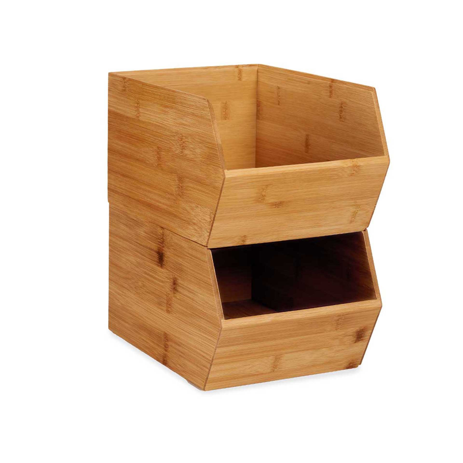 Caixa Empilhável Bambu 25X20X15cm