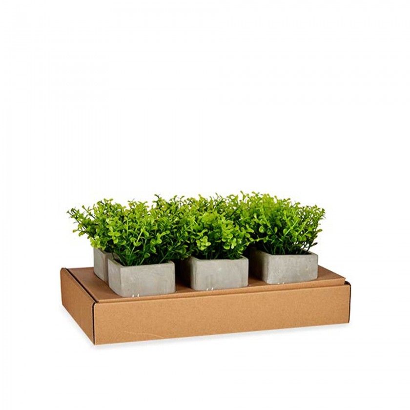 Vaso Planta Artificial Branco 13X13X18cm