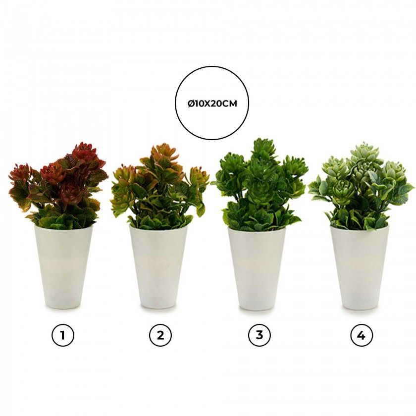 Vaso Planta Artificial Branco 10X20cm