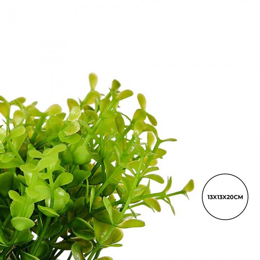 Vaso Planta Artificial Branco 13X13X18cm