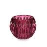 Porta Velas Vidro Hexágono Rosa 11X9cm Porta Velas Vidro Hexágono Rosa 11X9cm