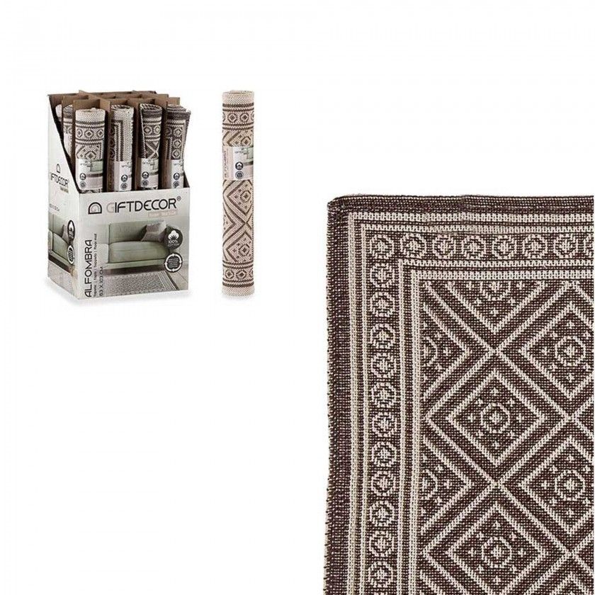 Tapete Geomtrico Algodo Camel 63X103cm