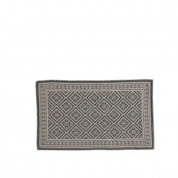 Tapete Geomtrico Algodo Cinza 73X135cm