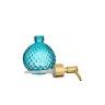 Dosificador Vidro Redondo Turquesa/Dourado 200ml 8.5X15cm Dosificador Vidro Redondo Turquesa/Dourado 200ml 8.5X15cm
