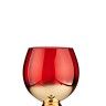 Porta Velas Vidro Dourado / Vermelho 13X40X13cm Porta Velas Vidro Dourado / Vermelho 13X40X13cm