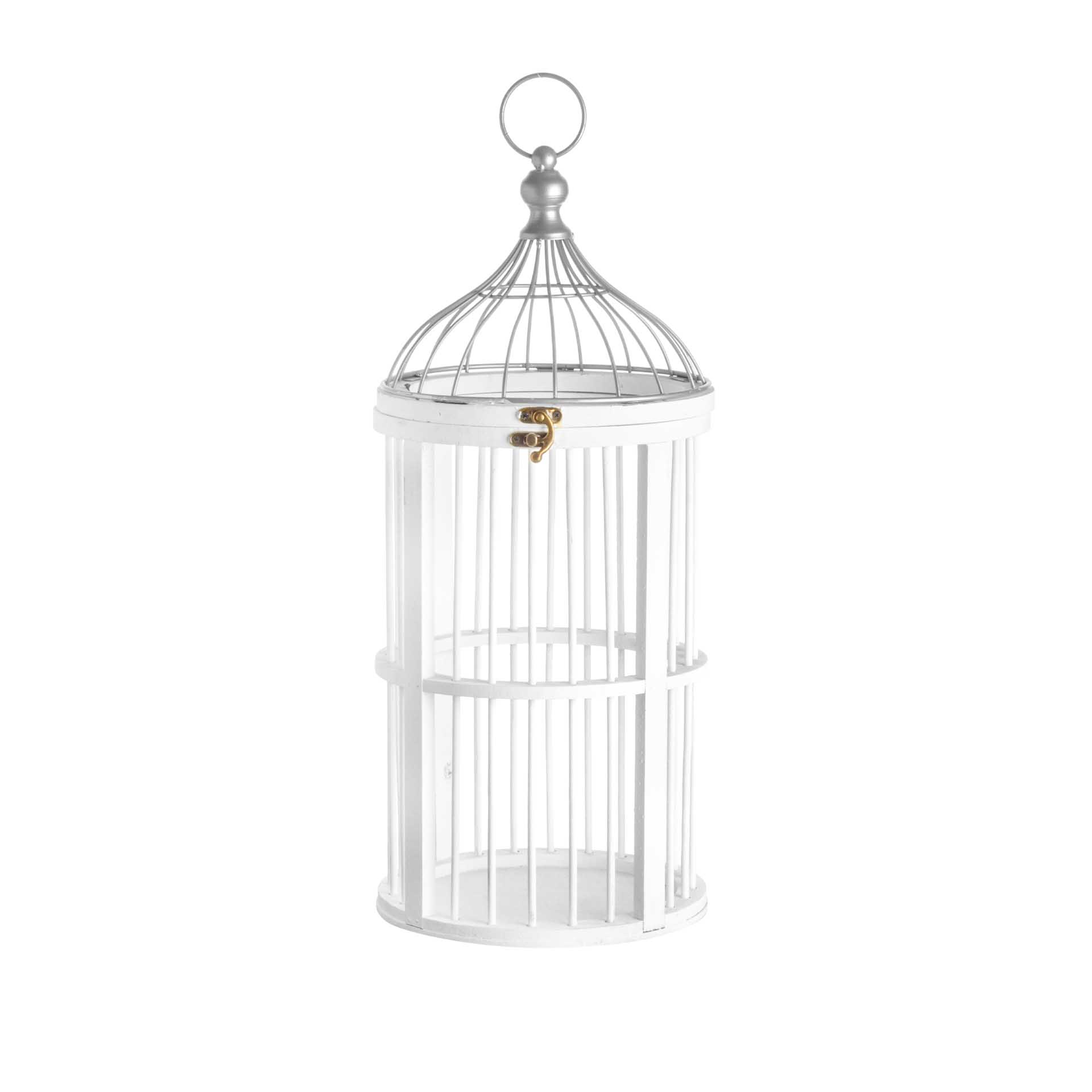 Gaiola Madeira Pequena Branca