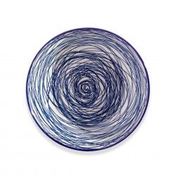 Prato Fundo Riscas Azul 3D 20cm