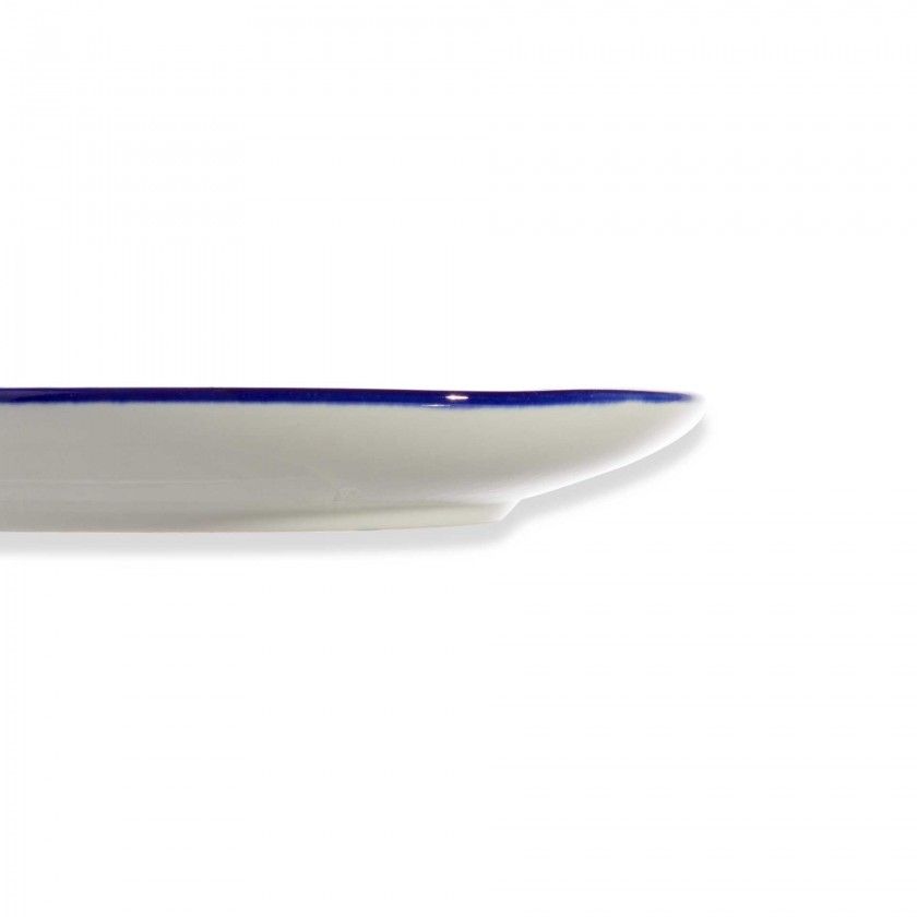 Prato Ladeiro Riscas Azul 3D 24cm Prato Ladeiro Riscas Azul 3D 24cm