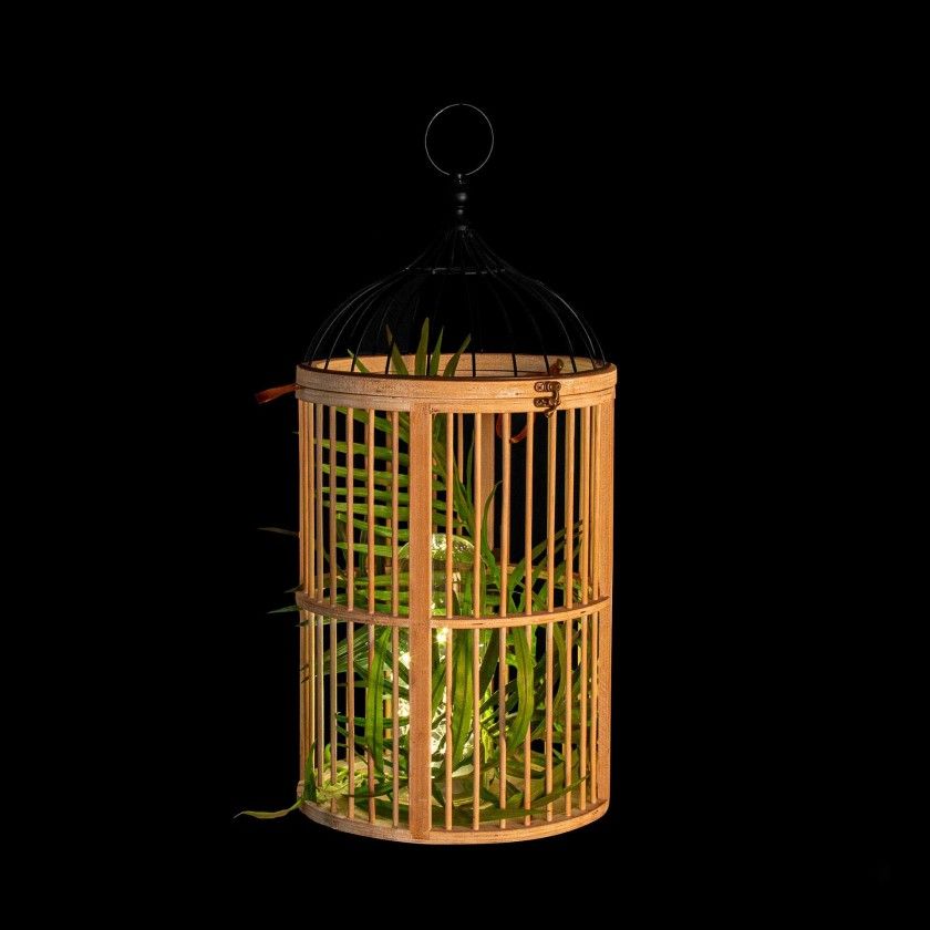 Gaiola Madeira Natural Redondo