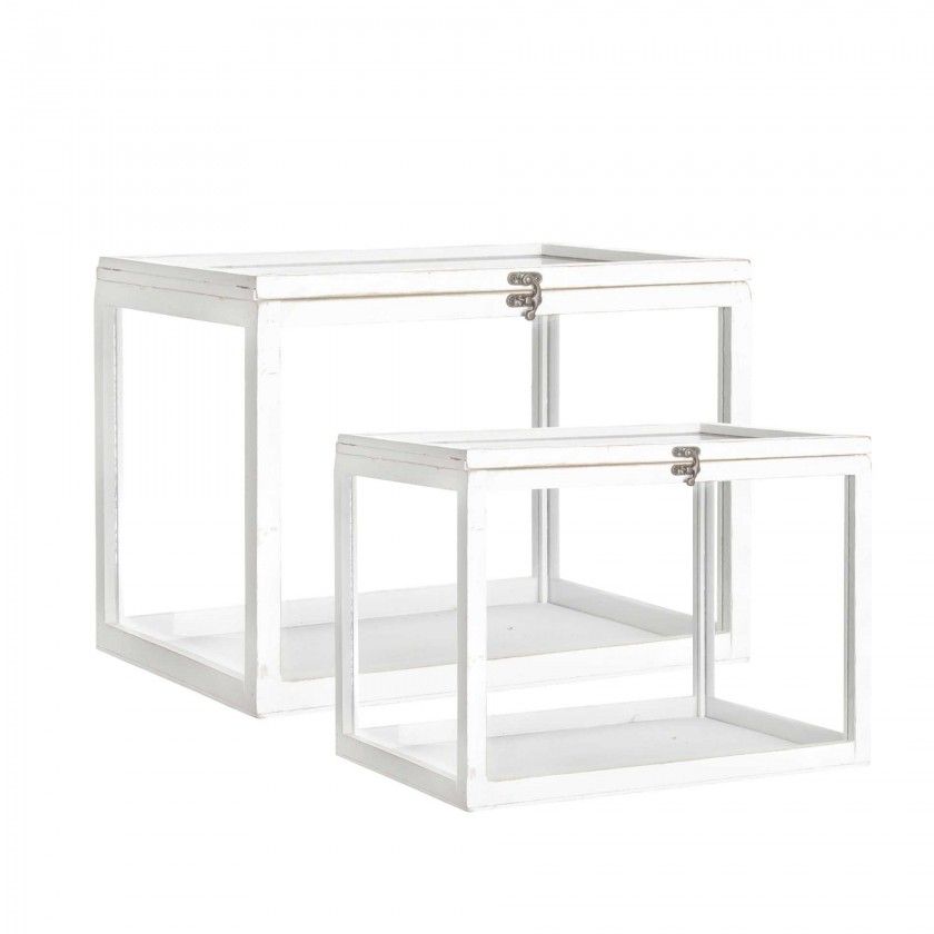 Mvel Estufa Quadrado Branco Pack 2