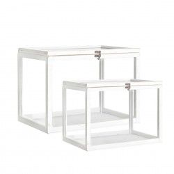 Mvel Estufa Quadrado Branco Pack 2