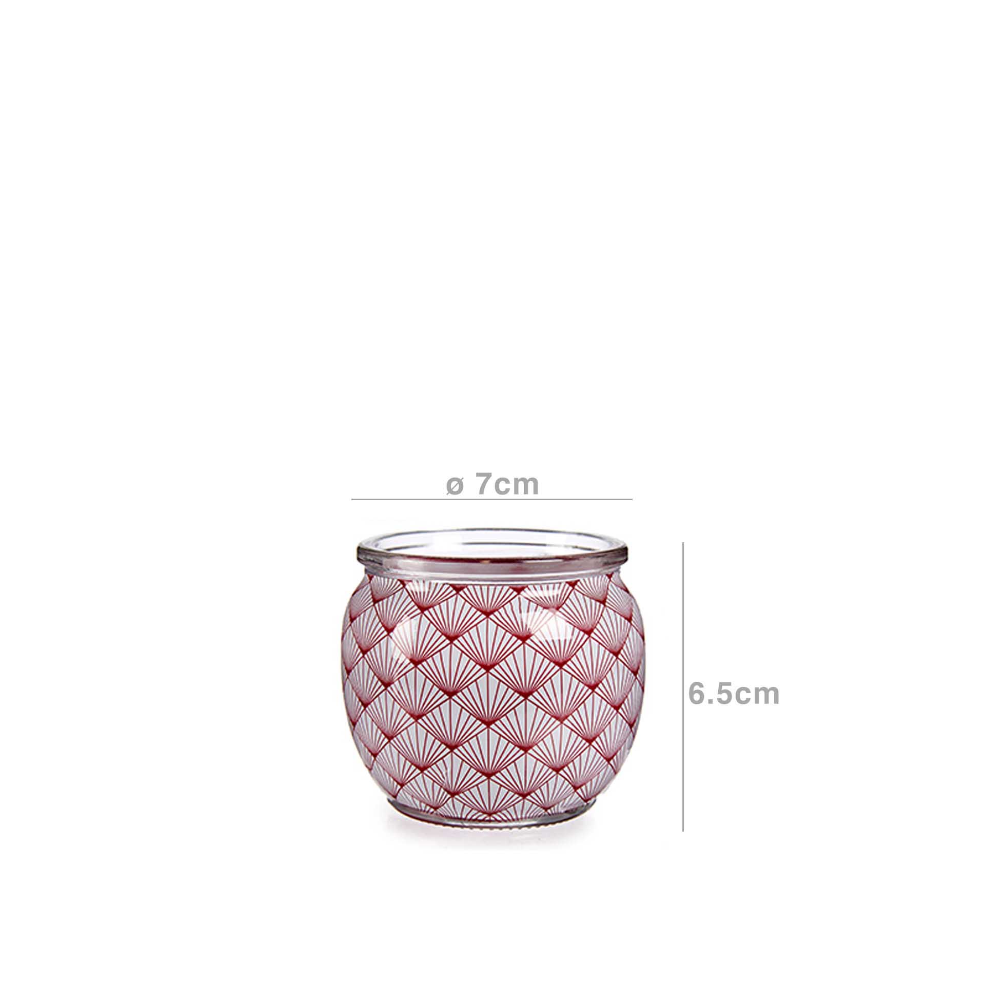 Vela Perfumada Copo Vidro Maça e Canela 7X6.5cm