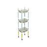 Carrinho Polipropileno Multipractic 3 Cestos Branco 29.5X39X67cm
