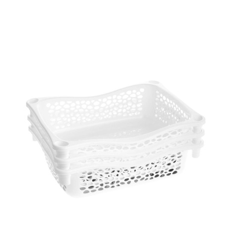 Carrinho Polipropileno Multipractic 3 Cestos Branco 29.5X39X67cm - Image product