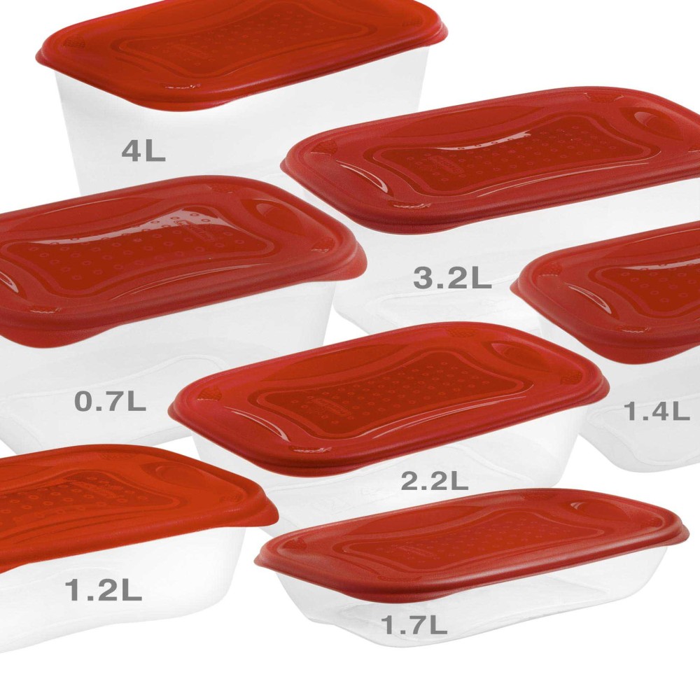 Caixa Hermética Practiline Practifresh Polipropileno Vermelho 700ml