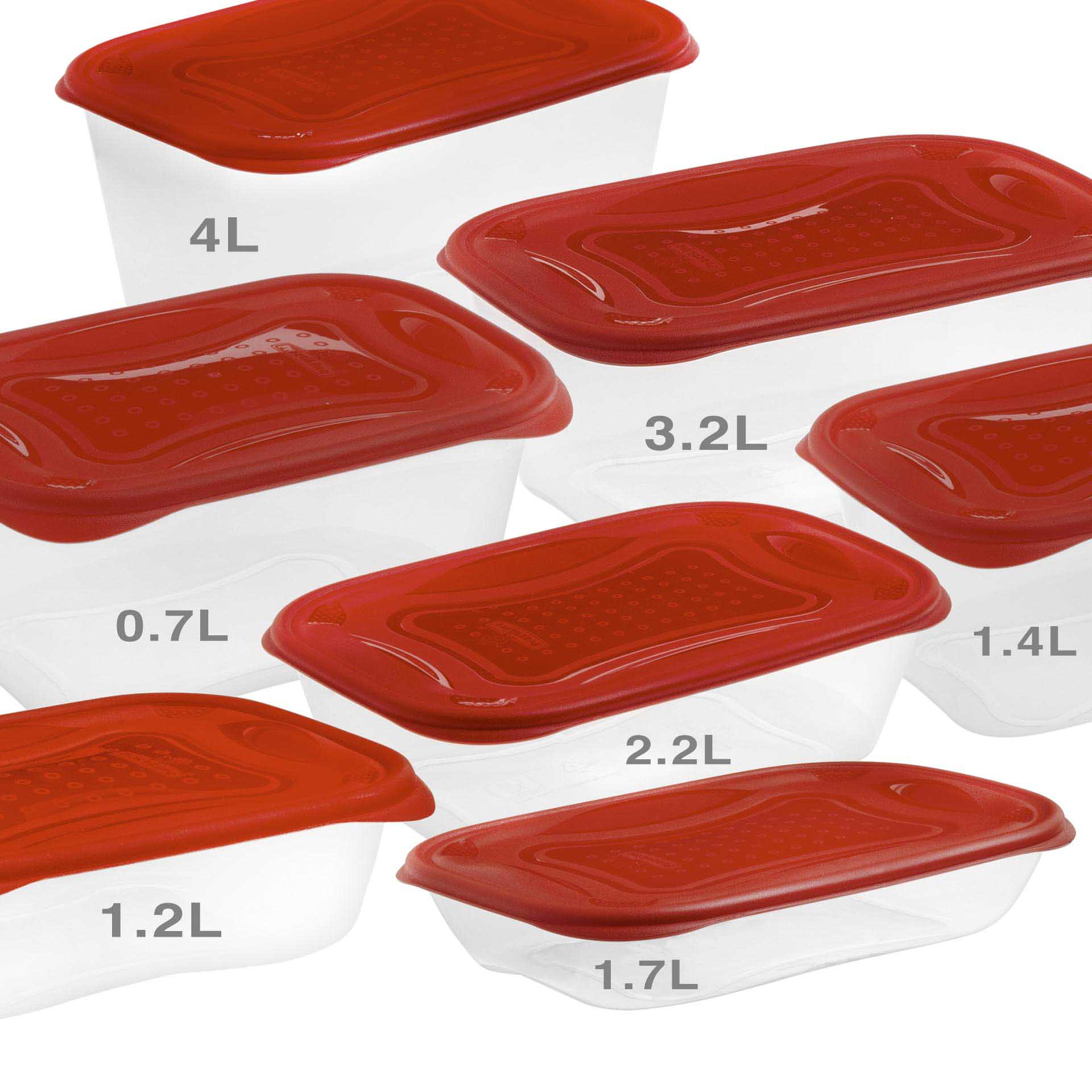 Caixa Hermética Practiline Practifresh Polipropileno Vermelho 700ml