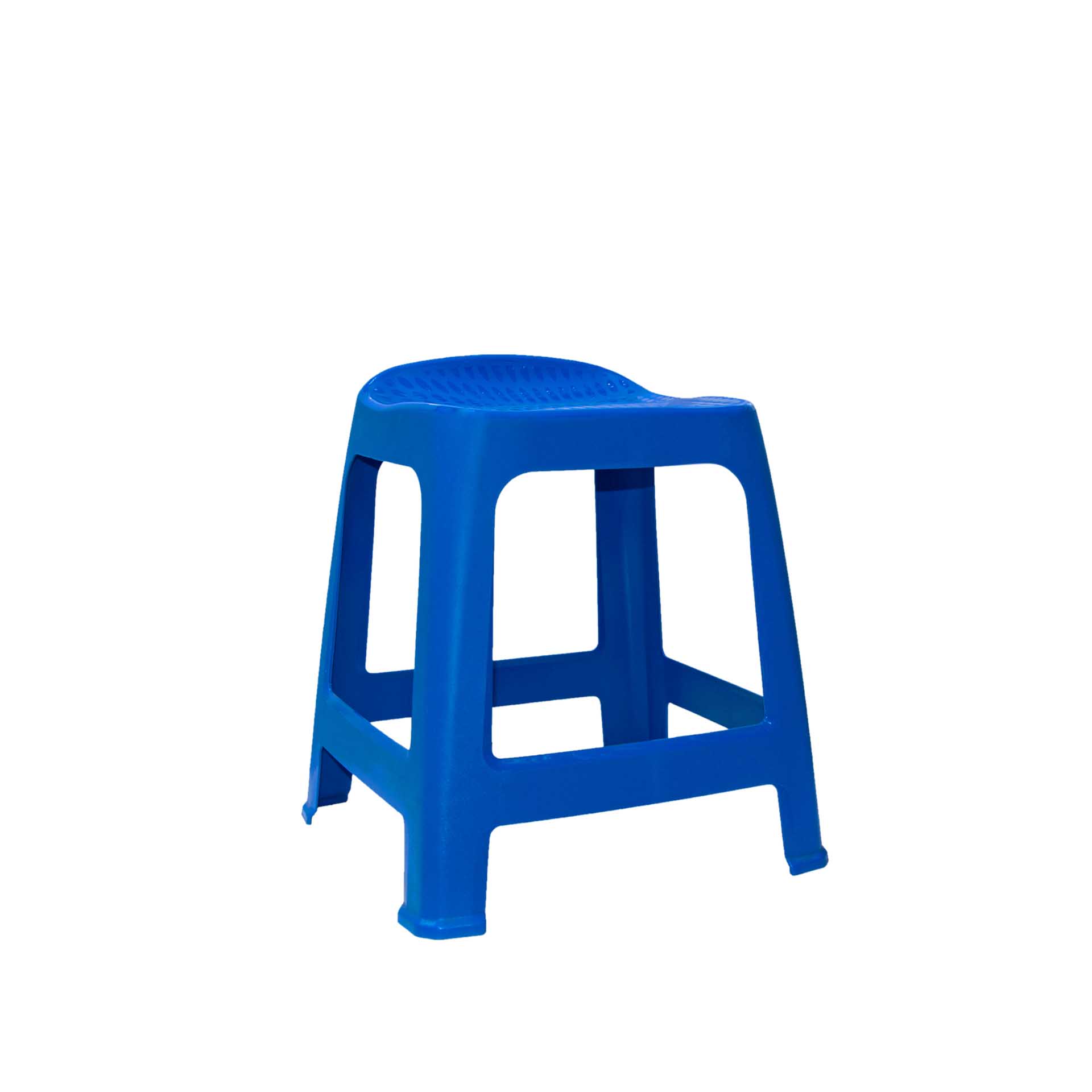 Banco Polipropileno Colour Redondo Azul 45X43X51cm